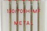 Иглы д/бытовых швейных машин ОРГАН,д/металл.нити,ассорти,№90,100,уп.5 игл
