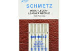 Иглы д/бытовых швейных машин SCHMETZ, д/кожи, ассорти №80-100, уп.5 игл