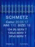 Иглы д/промышленных швейных машин SCHMETZ,с толстой колбой, №110(DPx5), уп.10 шт.