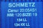 Иглы д/промышленных швейных машин SCHMETZ,с толстой колбой д/кожи, №120(DPx5), уп.10 шт.