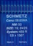 Иглы д/промышленных швейных машин SCHMETZ, д/скорняжной , №50(EBx1567), уп.10 шт.