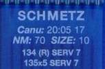 Иглы д/промышленных швейных машин SCHMETZ,с толстой колбой, №70(DPx5), уп.10 шт.
