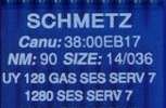 Иглы д/промышленных швейных машин SCHMETZ, д/распошивалки трикотаж , №90(128 GAS SES), уп.10 шт.