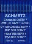 Иглы д/промышленных швейных машин SCHMETZ, д/распошивалки трикотаж , №90(128 GAS SES), уп.10 шт.